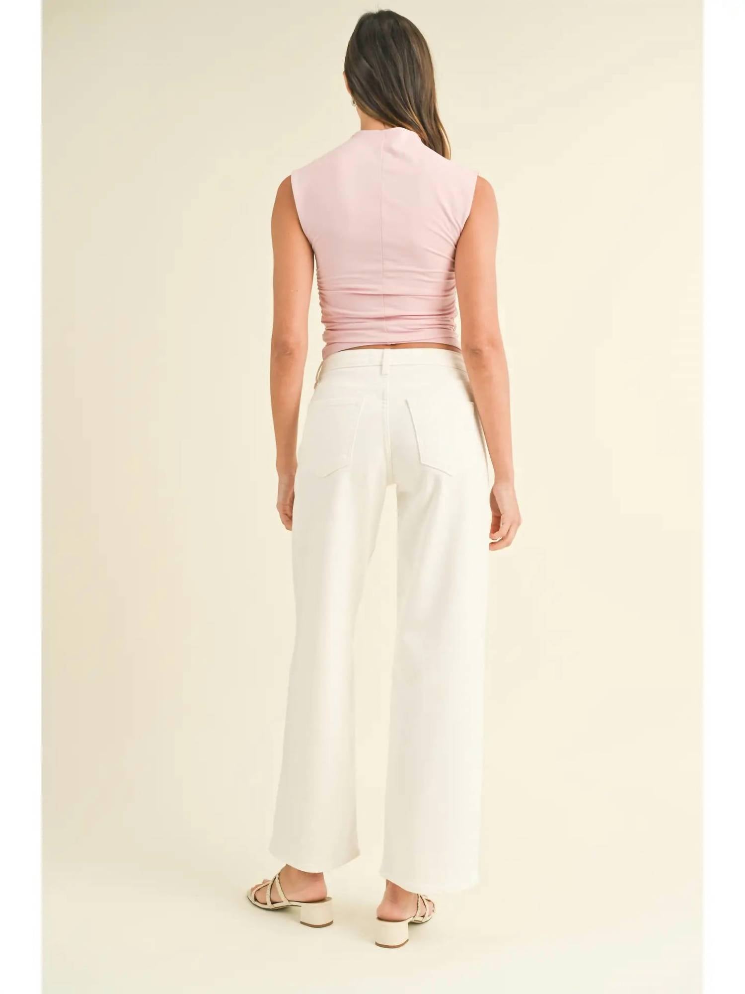 Just Black Denim - Mid Rise Slim Wide Leg Pants