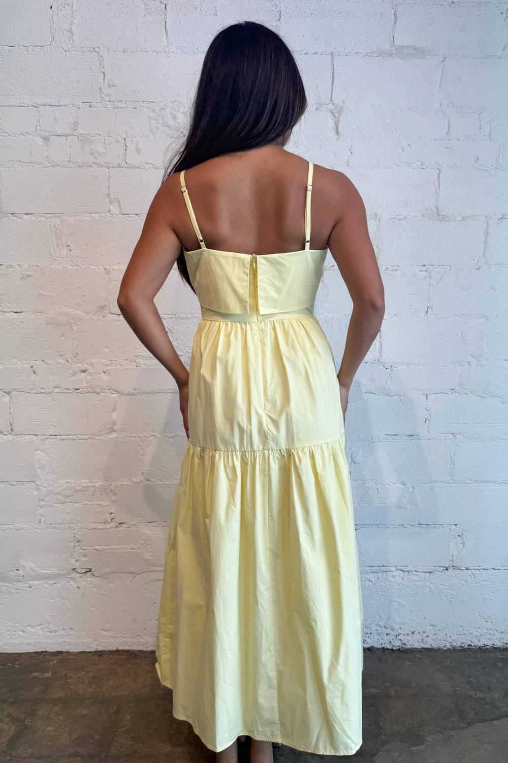 Adeline - Lemon Drop Midi Dress