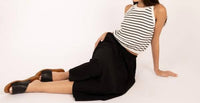 Elle Grey - Elastic Waist Flare Skirt