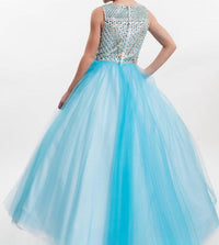 Rachel Allan - Crystal Embellished Soft Tulle Ball Gown