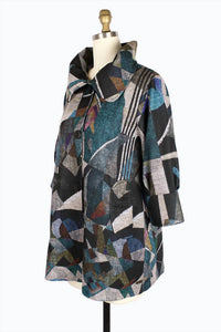 Damee - Women's Overlay Art Swing Coat