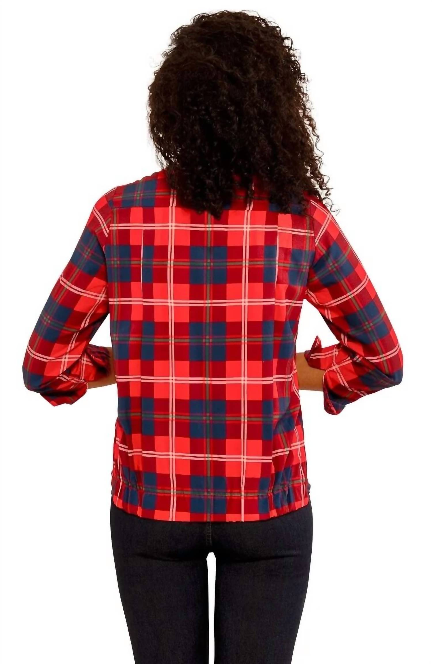 Gretchen Scott - Button Up Middleton Plaid Boyfriend Shirt