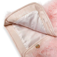 Doe A Dear - Girl's Leather Trimmed Faux Fur Vest