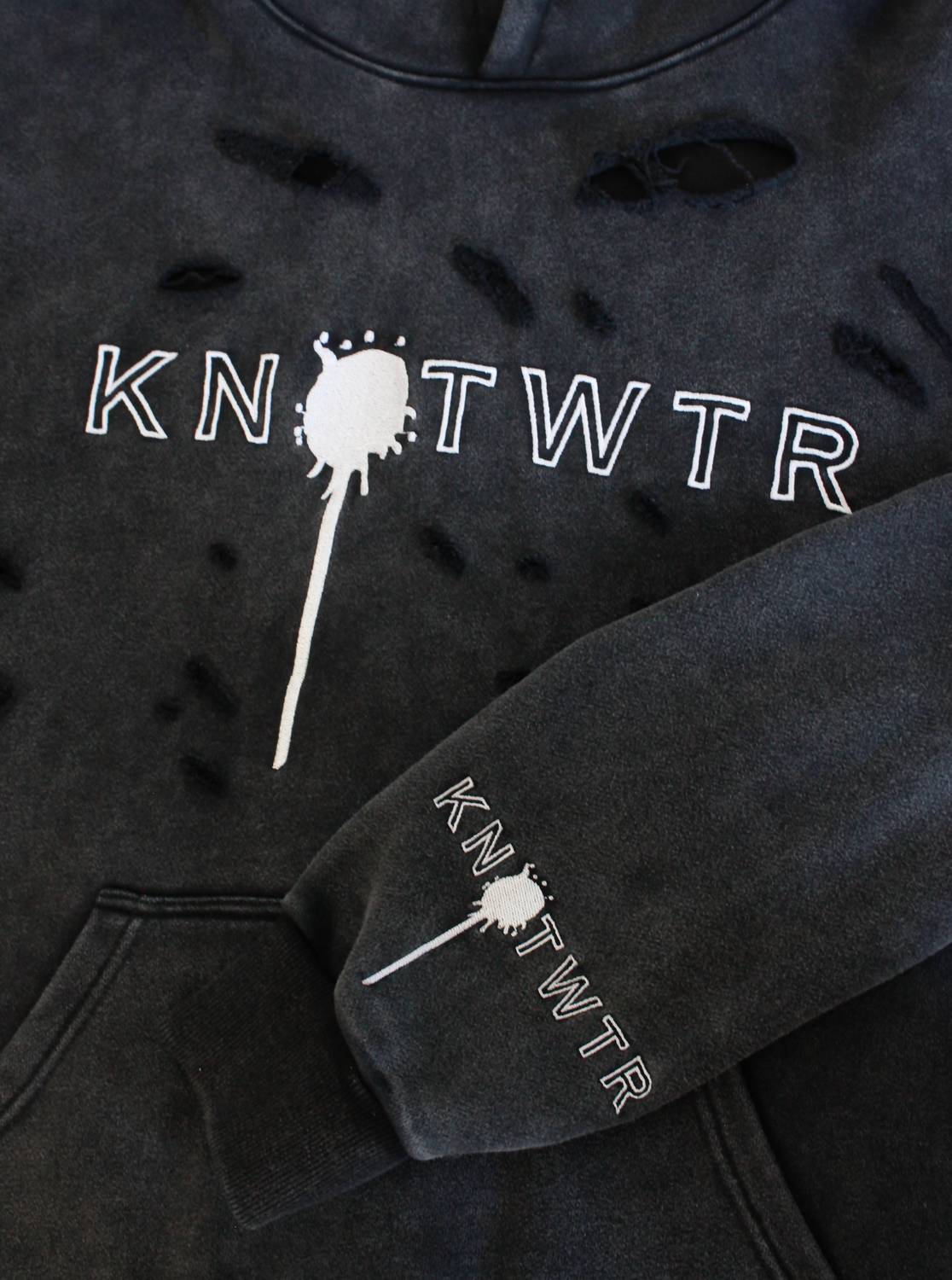 Knotwtr - Men's Distressed Hoodie