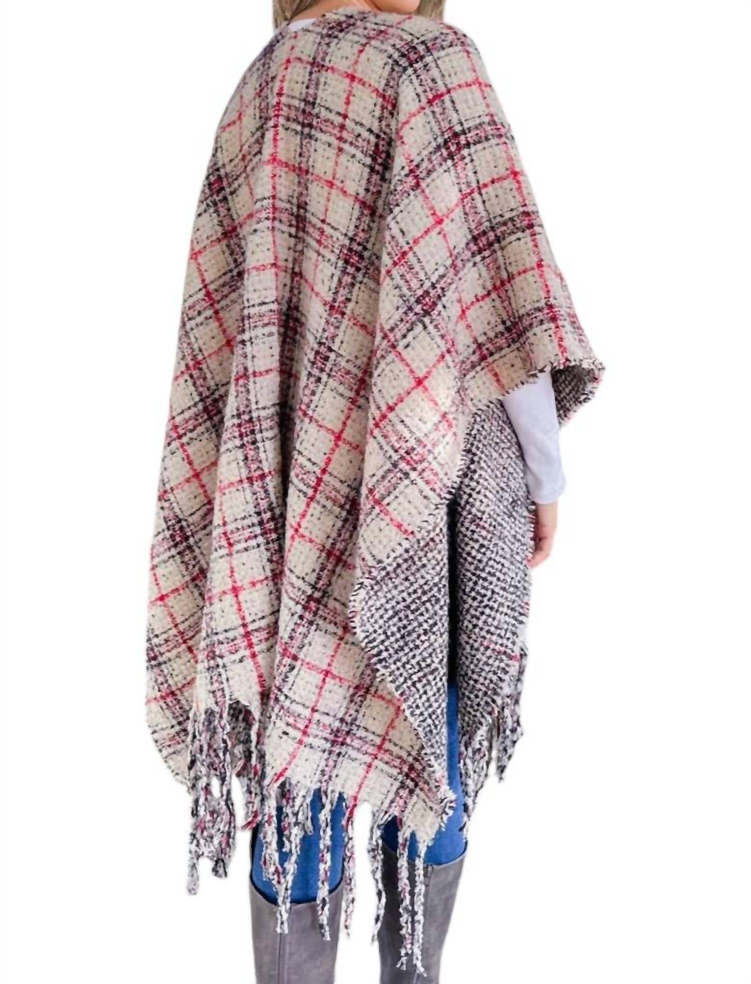Amoli - Plaid Reversible Ruana