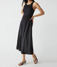 Michael Stars - Bridgette Mixed Fabric Midi Dress