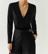 Exquise - Meilani V-neck Long Sleeve Bodysuit