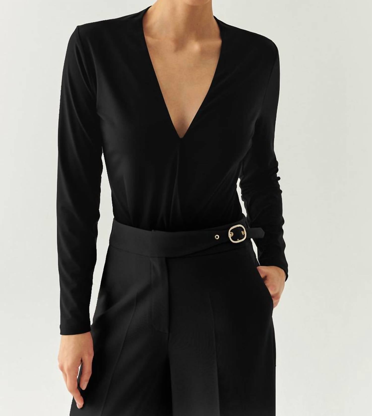 Exquise - Meilani V-neck Long Sleeve Bodysuit