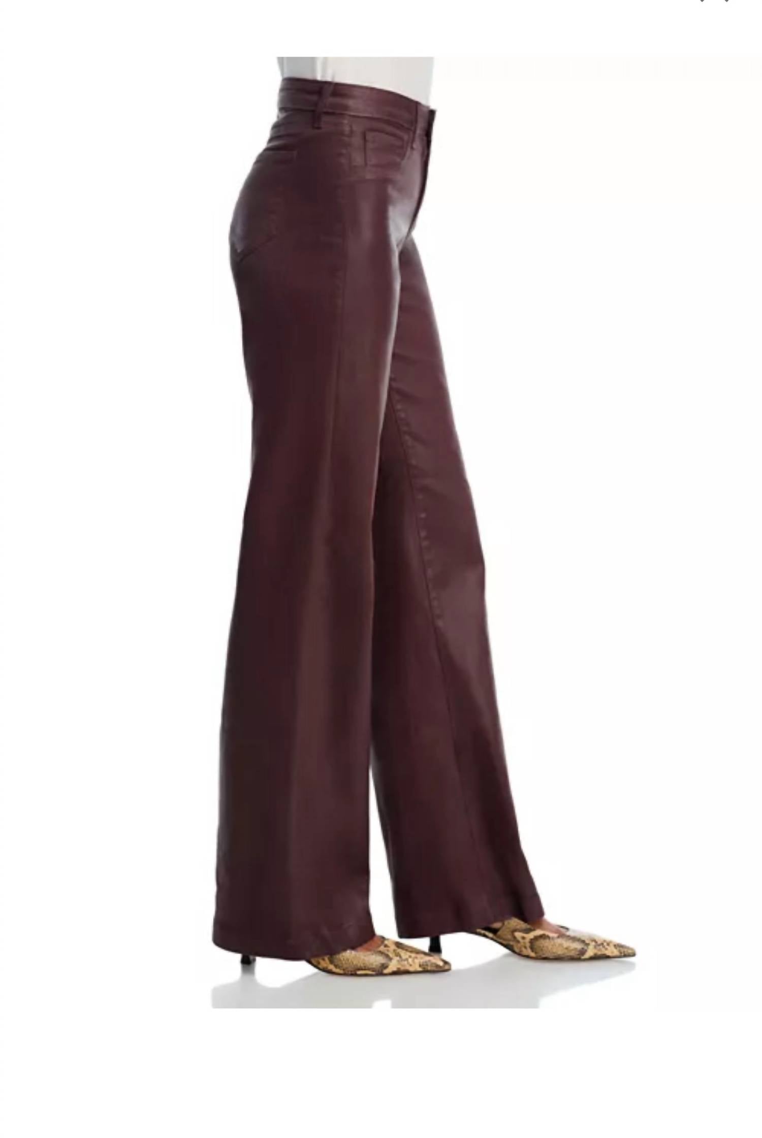 L'Agence - Scottie Wide Leg Coated Jeans