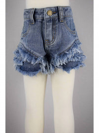 Ml Kids - Girl's Li'l Britches Tiered Denim Shorts
