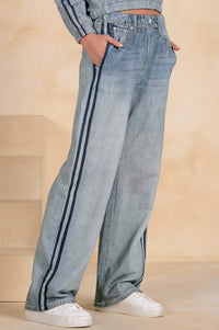 Elan - Women's Track Stripe Sweatpants Jeans