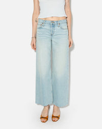 Re/Done - Mid Rise Wide Leg Crop Jeans