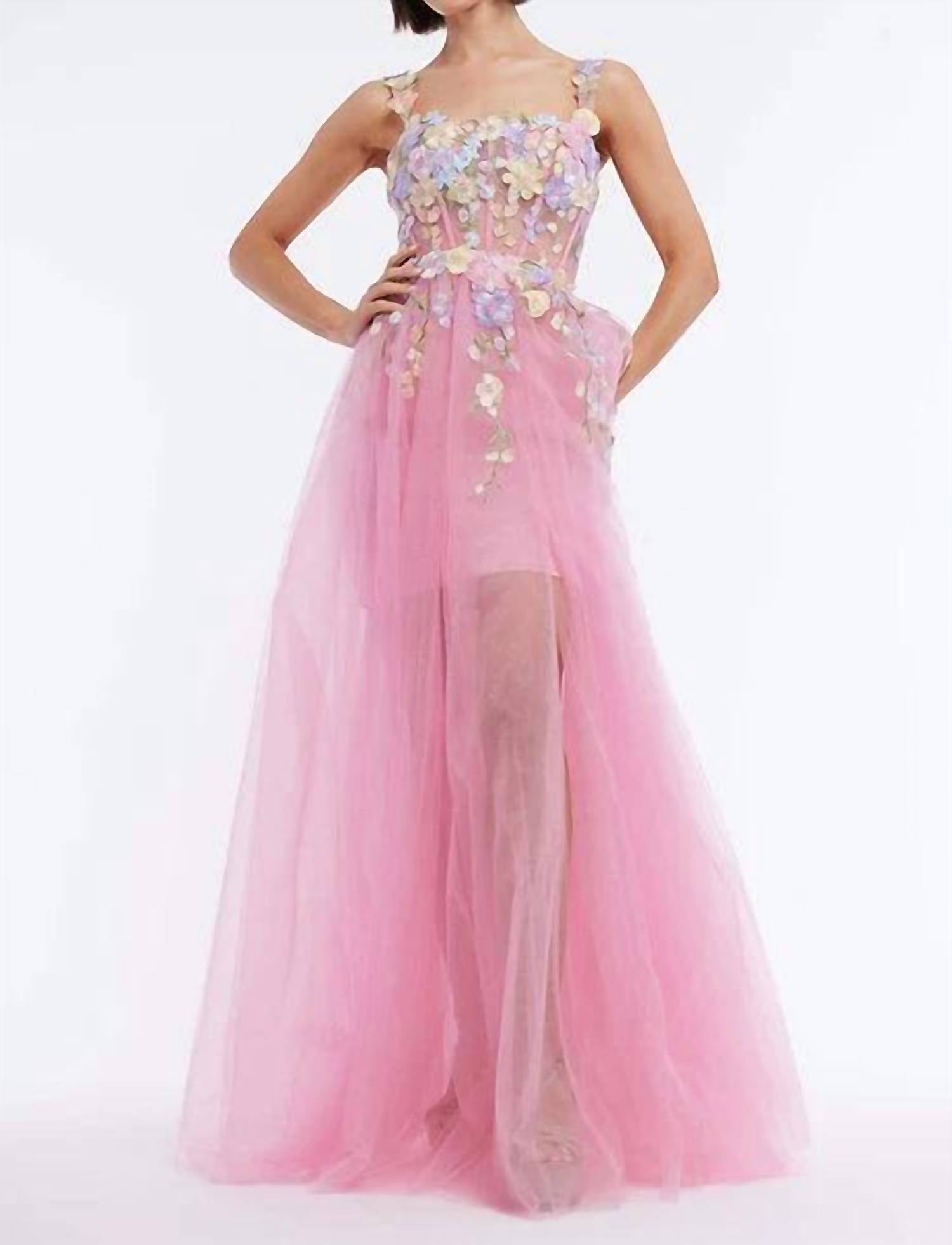 Vienna Prom - Floral Corset Stunning Overskirt Prom Gown