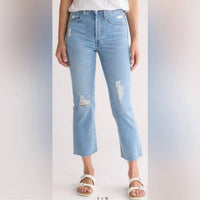 Frank & Eileen - Monaghan Ripped Raw Hem Crop Straight Jeans