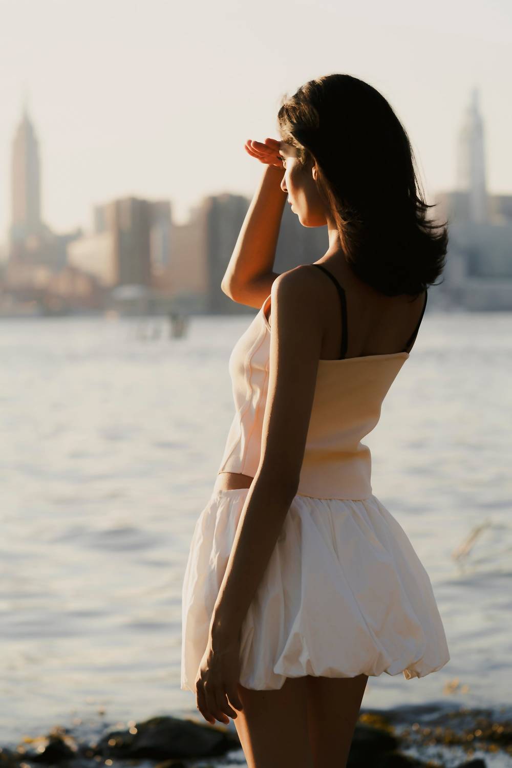 Find Me Now - Cloud Poplin Mini Skirt