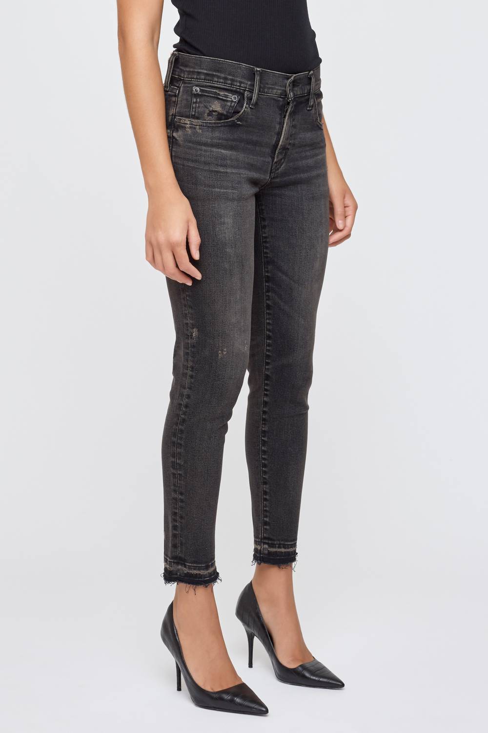 Moussy Framingham Skinny Jean in light black - women's jeans - view 4