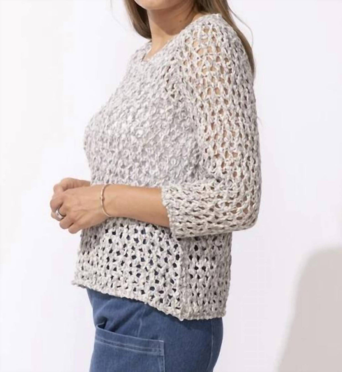 Escape By Habitat - Sea Salt Knit Easy Pullover Sweater