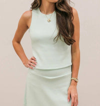Skies Are Blue - Soft Modal Athleisure Fitted Sleeveless Top