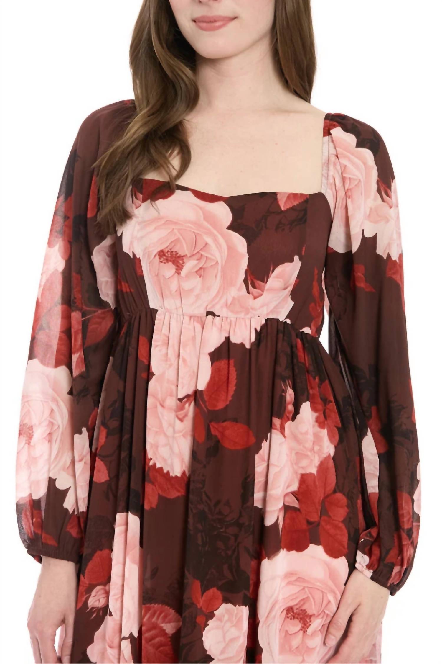 London Times - Trudie Maxi Babydoll Dress - Plus