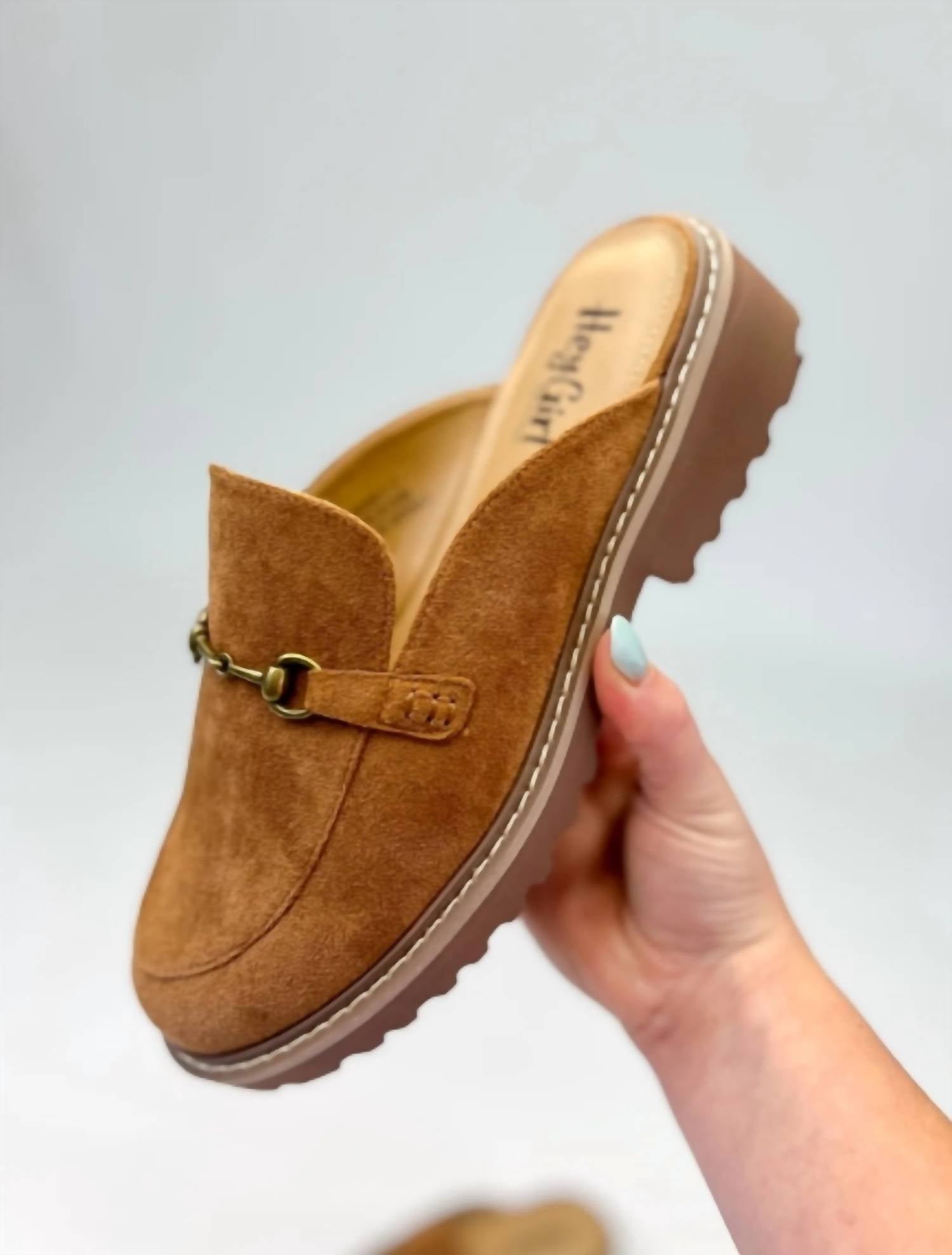 Hey Girl by Corkys Women's Wingin it Faux Suede shoes in brown - women's shoe