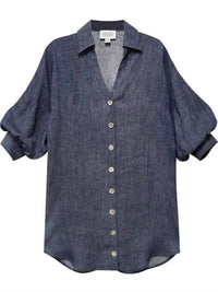 Fifteen Twenty - Women's Phoebe Lantern Sleeve Shirtdress