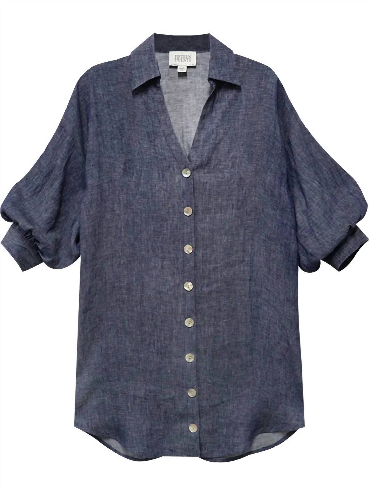 Fifteen Twenty - Women's Phoebe Lantern Sleeve Shirtdress