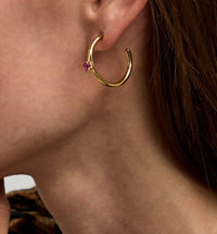 Kate Spade - Little Luxuries Crystal Embellished Hoop Earrings