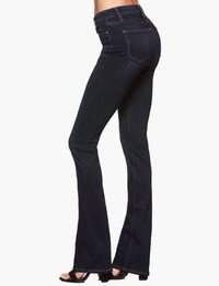 Paige Manhattan High Rise Slim Boot Cut Jeans - Petite in gardena - women's jeans - detail view