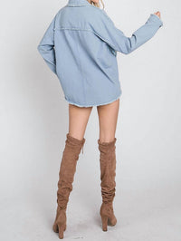Geegee - Rhinestone Fringe Detail Shirt Jacket