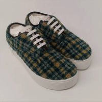 Marni - Men's Tartan Check Wool Platform Low-top Sneakers