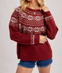 Bluivy - Holiday Faire Isle Knit Sweater
