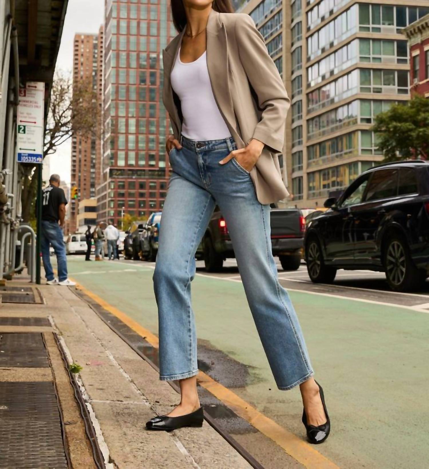 Edyson - Stan Slash Front Pockets Straight Leg Jeans