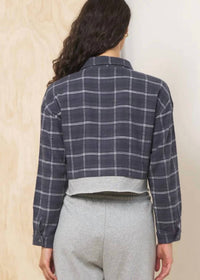 Vintage Havana - Flannel Shirt With French Terry Hem