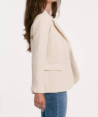 Another Love Berkley Long Sleeve Blazer in birch - women's jacket - detail view