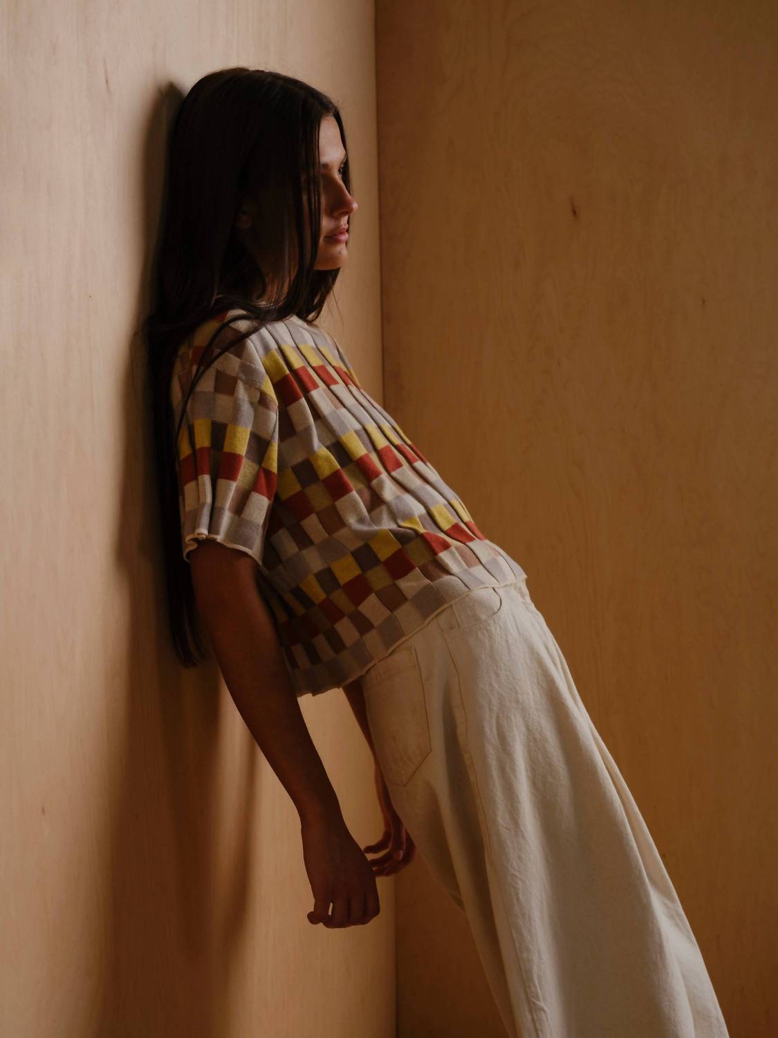 The Endery - Anni Grid Plaited Tee