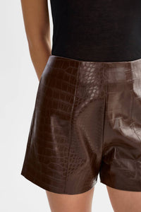 Lamarque - Esther Faux Leather Croco Shorts