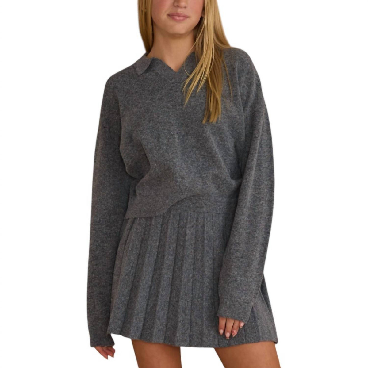 Rylee + Cru - Girls Collared Sweater