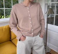 Things Between Toby Buttoned Cardigan Top in beige - women's sweater