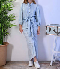 Roslyn - Button Down Denim Dress