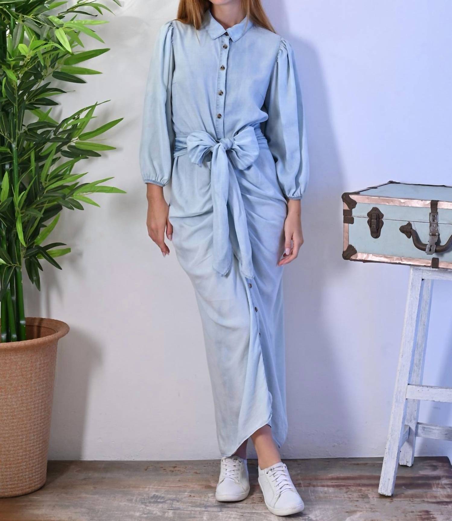 Roslyn - Button Down Denim Dress
