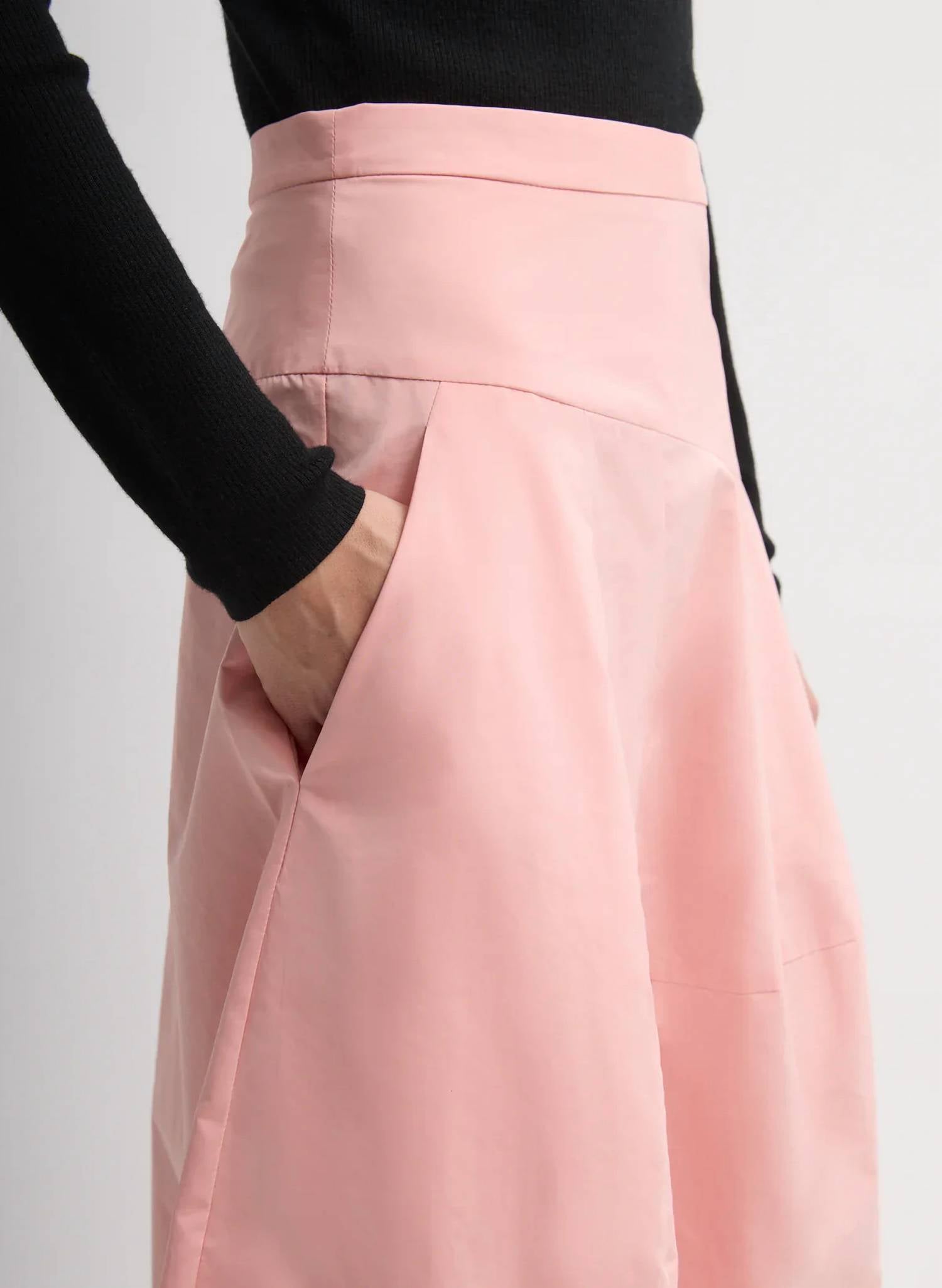 Tibi - Nylon Asymmetrical Balloon Skirt