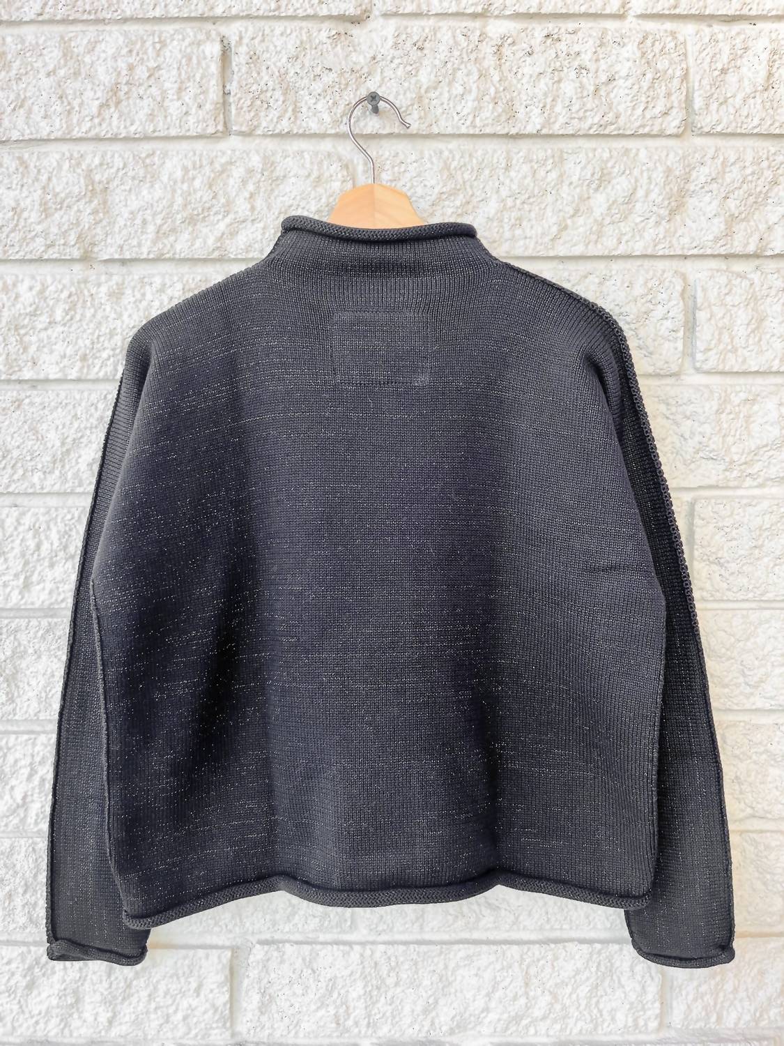 Frank & Eileen Monterey Long Sleeve Crew Neck Sweater in black black glitter - women's sweater - alternate view