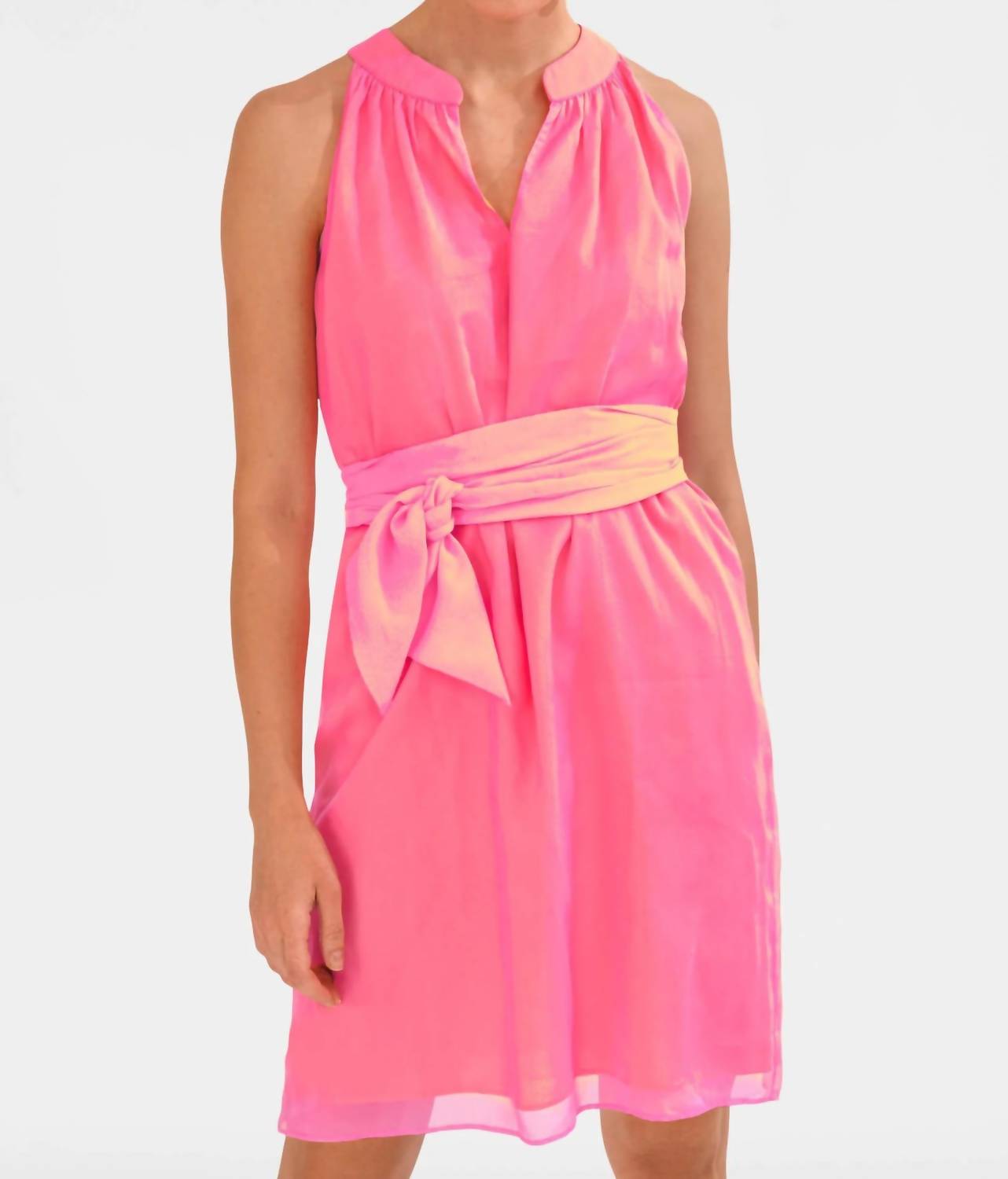 GRETCHEN SCOTT Sorbet Mini Dress in pink orange - women's dress