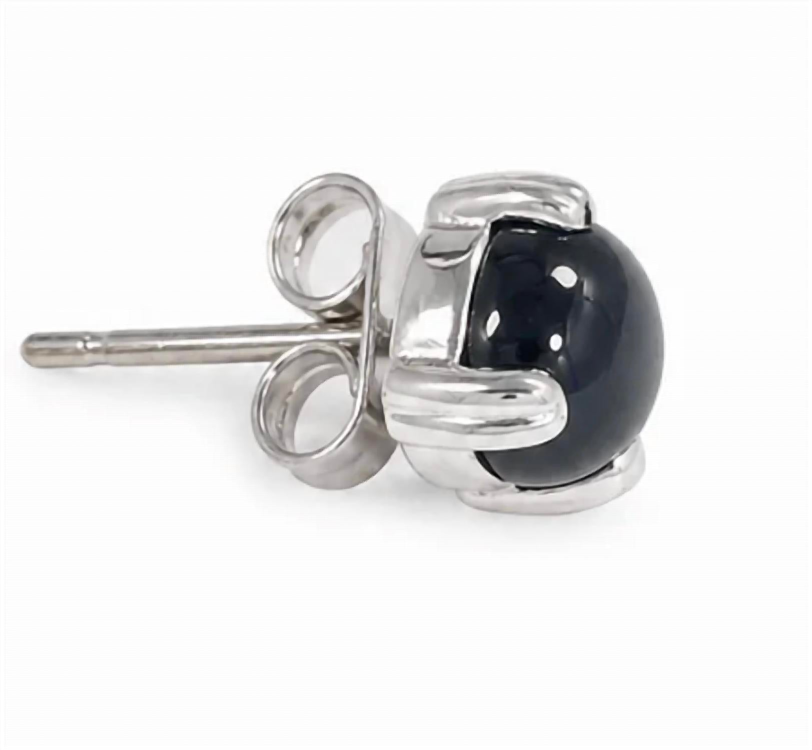 JEWELITH Women's Onyx Stud Earrings in black - women's jewelry - alternate view