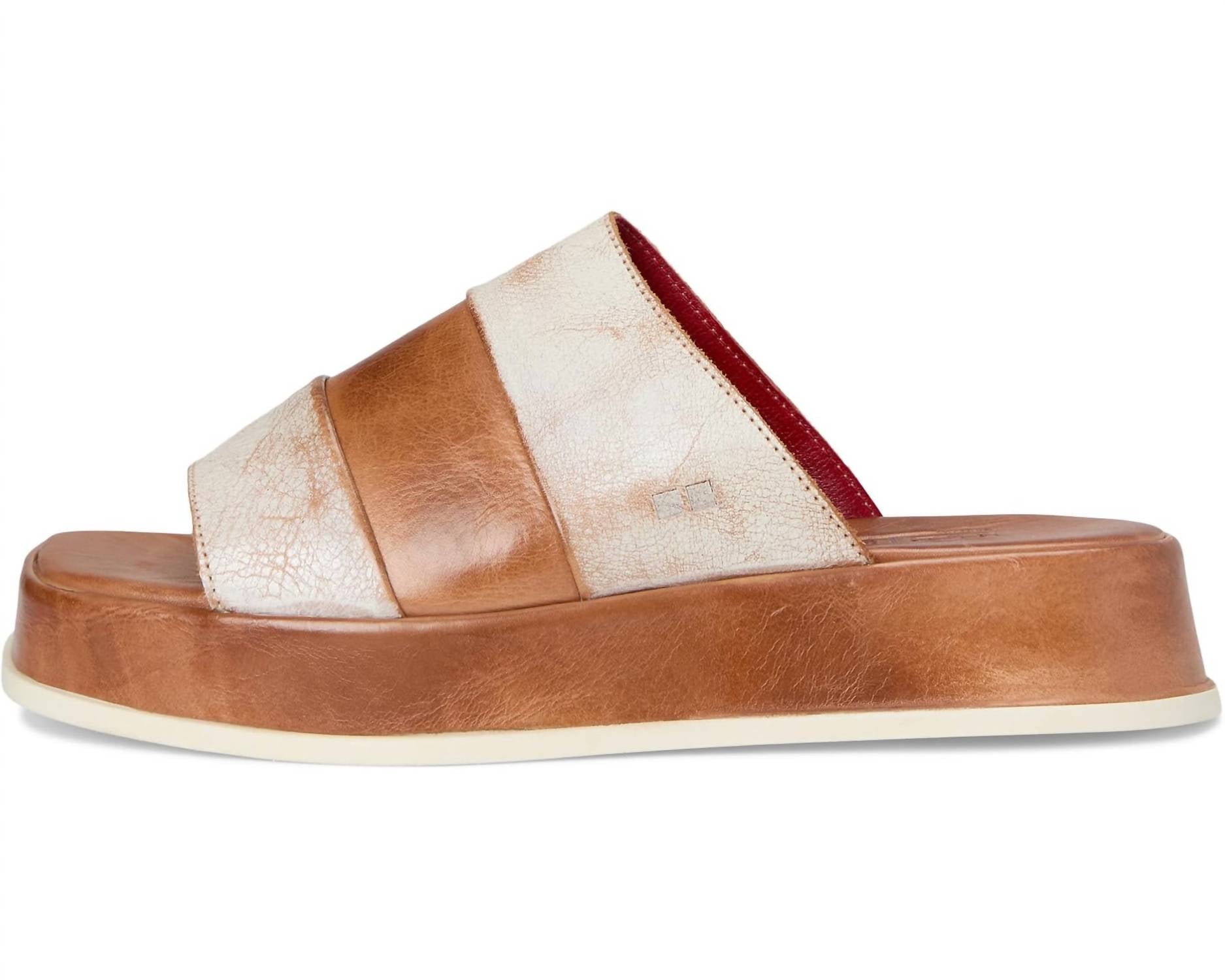 Bedstu - Women's Vext Leather Banded Slide Sandals