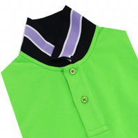 Eight X - Double Sided Black Collar With Multi Colored Stripes Polo