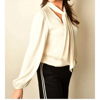 Kld. Signature - Long Sleeve Bubble Necktie Blouse