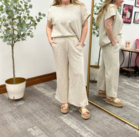 See And Be Seen - Textured Wide Leg Pants