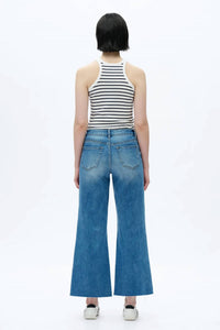 Bayeas - Mid Rise Wide Leg Jean