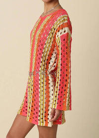 Olivaceous - Phoenix Long Sleeve Crochet Cover Up